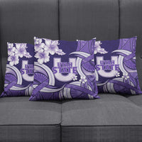 Utah State Polynesian Heritage Pillow Cover Floral Tribal Pattern Tropical Flowers