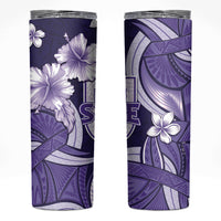 Utah State Polynesian Heritage Skinny Tumbler Floral Tribal Pattern Tropical Flowers