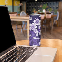 Utah State Polynesian Heritage Skinny Tumbler Floral Tribal Pattern Tropical Flowers