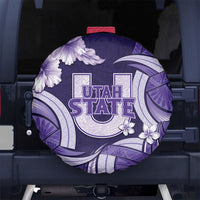 Utah State Polynesian Heritage Spare Tire Cover Floral Tribal Pattern Tropical Flowers