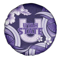 Utah State Polynesian Heritage Spare Tire Cover Floral Tribal Pattern Tropical Flowers