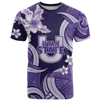 Utah State Polynesian Heritage T Shirt Floral Tribal Pattern Tropical Flowers