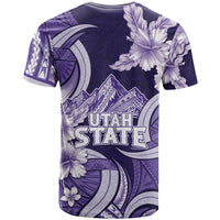 Utah State Polynesian Heritage T Shirt Floral Tribal Pattern Tropical Flowers