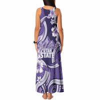 Utah State Polynesian Heritage Tank Maxi Dress Floral Tribal Pattern Tropical Flowers