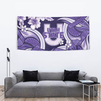 Utah State Polynesian Heritage Tapestry Floral Tribal Pattern Tropical Flowers