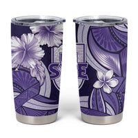 Utah State Polynesian Heritage Tumbler Cup Floral Tribal Pattern Tropical Flowers
