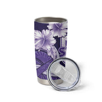 Utah State Polynesian Heritage Tumbler Cup Floral Tribal Pattern Tropical Flowers