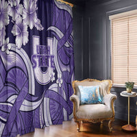Utah State Polynesian Heritage Window Curtain Floral Tribal Pattern Tropical Flowers