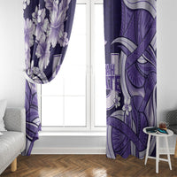 Utah State Polynesian Heritage Window Curtain Floral Tribal Pattern Tropical Flowers
