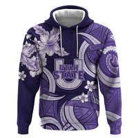 Utah State Polynesian Heritage Zip Hoodie Floral Tribal Pattern Tropical Flowers