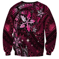 Hawaii Makahiki Season Sweatshirt Floral Tribal Tattoo Pink Galaxy LT05 - Polynesian Pride