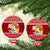 Tonga Christmas Ceramic Ornament Kilisimasi Fiefia Santas Coat Of Arms LT05 Circle Red - Polynesian Pride