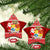 Tonga Christmas Ceramic Ornament Kilisimasi Fiefia Santas Coat Of Arms LT05 Star Red - Polynesian Pride