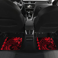 Hawaii Hauoli Makahiki Hou Car Mats Lono Hawaiian God Kakau Polynesian Tribal Red LT05 - Polynesian Pride
