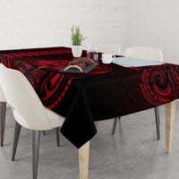 Hawaii Hauoli Makahiki Hou Tablecloth Lono Hawaiian God Kakau Polynesian Tribal Red LT05 - Polynesian Pride
