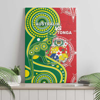 Tonga Australia Rugby Canvas Wall Art Kangaroos And Tonga Mate Maa Together LT05 - Polynesian Pride