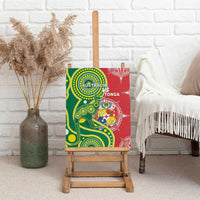 Tonga Australia Rugby Canvas Wall Art Kangaroos And Tonga Mate Maa Together LT05 - Polynesian Pride