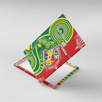 Tonga Australia Rugby Canvas Wall Art Kangaroos And Tonga Mate Maa Together LT05 With Frame Green - Polynesian Pride