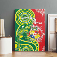 Tonga Australia Rugby Canvas Wall Art Kangaroos And Tonga Mate Maa Together LT05 - Polynesian Pride