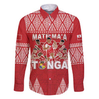 Custom Tonga Rugby Family Matching Off The Shoulder Long Sleeve Dress and Hawaiian Shirt Tonga Mate Ma'a Take The Lead