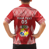 Custom Tonga Rugby Family Matching Short Sleeve Bodycon Dress and Hawaiian Shirt Tonga Mate Ma'a Take The Lead LT05 - Polynesian Pride