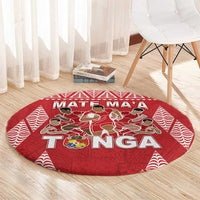 Tonga Rugby Round Carpet Tonga Mate Ma'a Take The Lead LT05 - Polynesian Pride