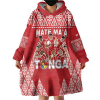 Custom Tonga Rugby Wearable Blanket Hoodie Tonga Mate Ma'a Take The Lead