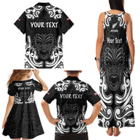 Personalised Aotearoa Family Matching Tank Maxi Dress and Hawaiian Shirt Toitu Te Tiriti O Waitangi LT05 - Polynesian Pride