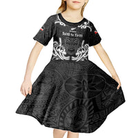 Personalised Aotearoa Kid Short Sleeve Dress Toitu Te Tiriti O Waitangi LT05 - Polynesian Pride