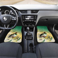 New Zealand Pigeon Kereru Car Mats Maori Fern Art Green Gradient - Polynesian Pride