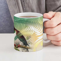 New Zealand Pigeon Kereru Ceramic Mug Maori Fern Art Green Gradient LT05 - Polynesian Pride