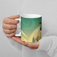 New Zealand Pigeon Kereru Ceramic Mug Maori Fern Art Green Gradient LT05 - Polynesian Pride
