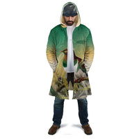 New Zealand Pigeon Kereru Cloak Maori Fern Art Green Gradient - Polynesian Pride