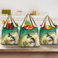 New Zealand Pigeon Kereru Grocery Bag Maori Fern Art Green Gradient - Polynesian Pride