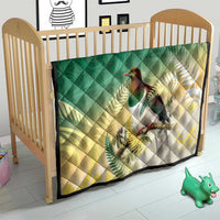 New Zealand Pigeon Kereru Quilt Maori Fern Art Green Gradient - Polynesian Pride