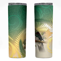 New Zealand Pigeon Kereru Skinny Tumbler Maori Fern Art Green Gradient - Polynesian Pride