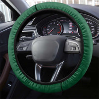 New Zealand Pigeon Kereru Steering Wheel Cover Maori Fern Art Green Gradient - Polynesian Pride
