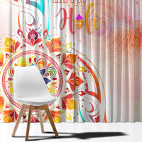 Happy Holi Festival Window Curtain Rangoli With Polynesian Pattern LT05 - Polynesian Pride