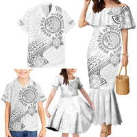 Brain Cancer Warrior Family Matching Mermaid Dress and Hawaiian Shirt Never Give Up