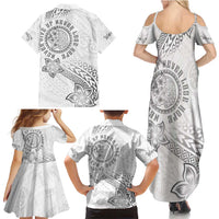 Brain Cancer Warrior Family Matching Summer Maxi Dress and Hawaiian Shirt Never Give Up