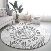 Brain Cancer Warrior Round Carpet Never Give Up LT05 - Polynesian Pride