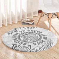 Brain Cancer Warrior Round Carpet Never Give Up LT05 - Polynesian Pride
