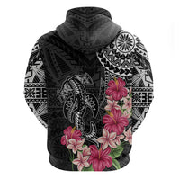 Black Polynesian Hammerhead Shark Tribal Pattern Hoodie