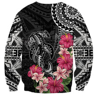 Black Polynesian Hammerhead Shark Tribal Pattern Sweatshirt