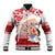 French Polynesia Internal Autonomy Day Baseball Jacket Tropical Hibiscus And Turtle Pattern