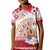 French Polynesia Internal Autonomy Day Kid Polo Shirt Tropical Hibiscus And Turtle Pattern