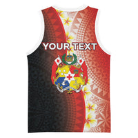 Personalised Tonga Emancipation Day Basketball Jersey Tongan Ngatu Pattern With Plumeria LT05 - Polynesian Pride