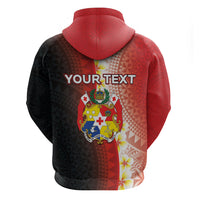Personalised Tonga Emancipation Day Hoodie Tongan Ngatu Pattern With Plumeria LT05 - Polynesian Pride