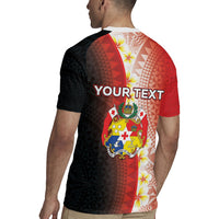 Personalised Tonga Emancipation Day Rugby Jersey Tongan Ngatu Pattern With Plumeria LT05 - Polynesian Pride