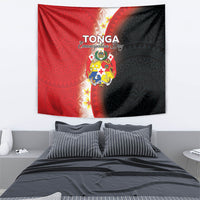 Tonga Emancipation Day Tapestry Tongan Ngatu Pattern With Plumeria LT05 - Polynesian Pride
